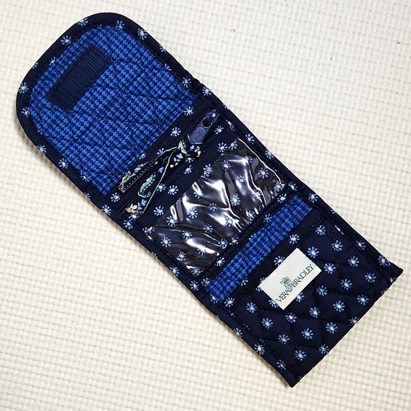 Vera Bradley Retired Blue and Tan Paisley print Shoulder Bag w wallet - Picture 7 of 9